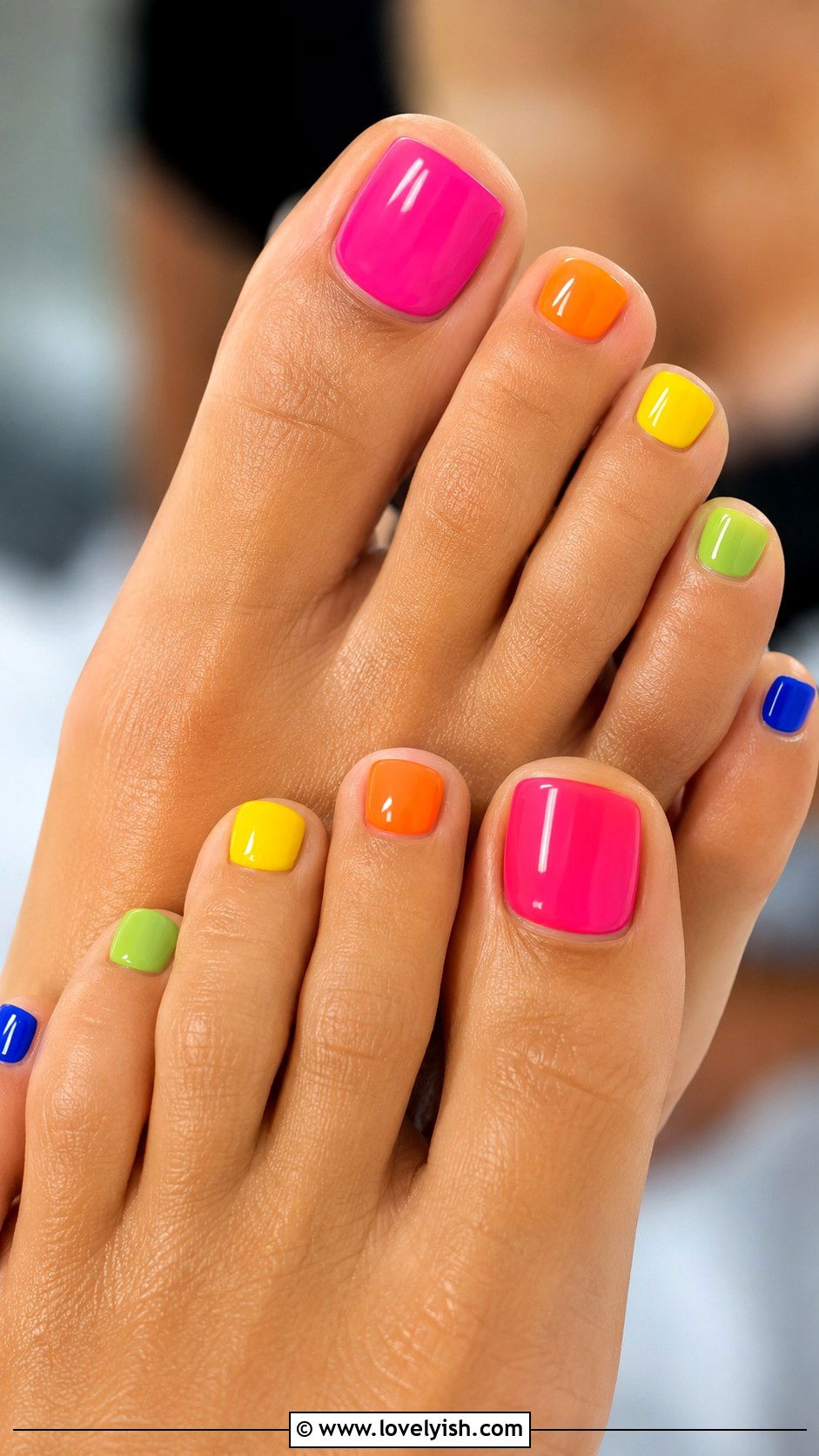 Color Block Pedicure - 50 summer pedicure - 50 summer pedicure