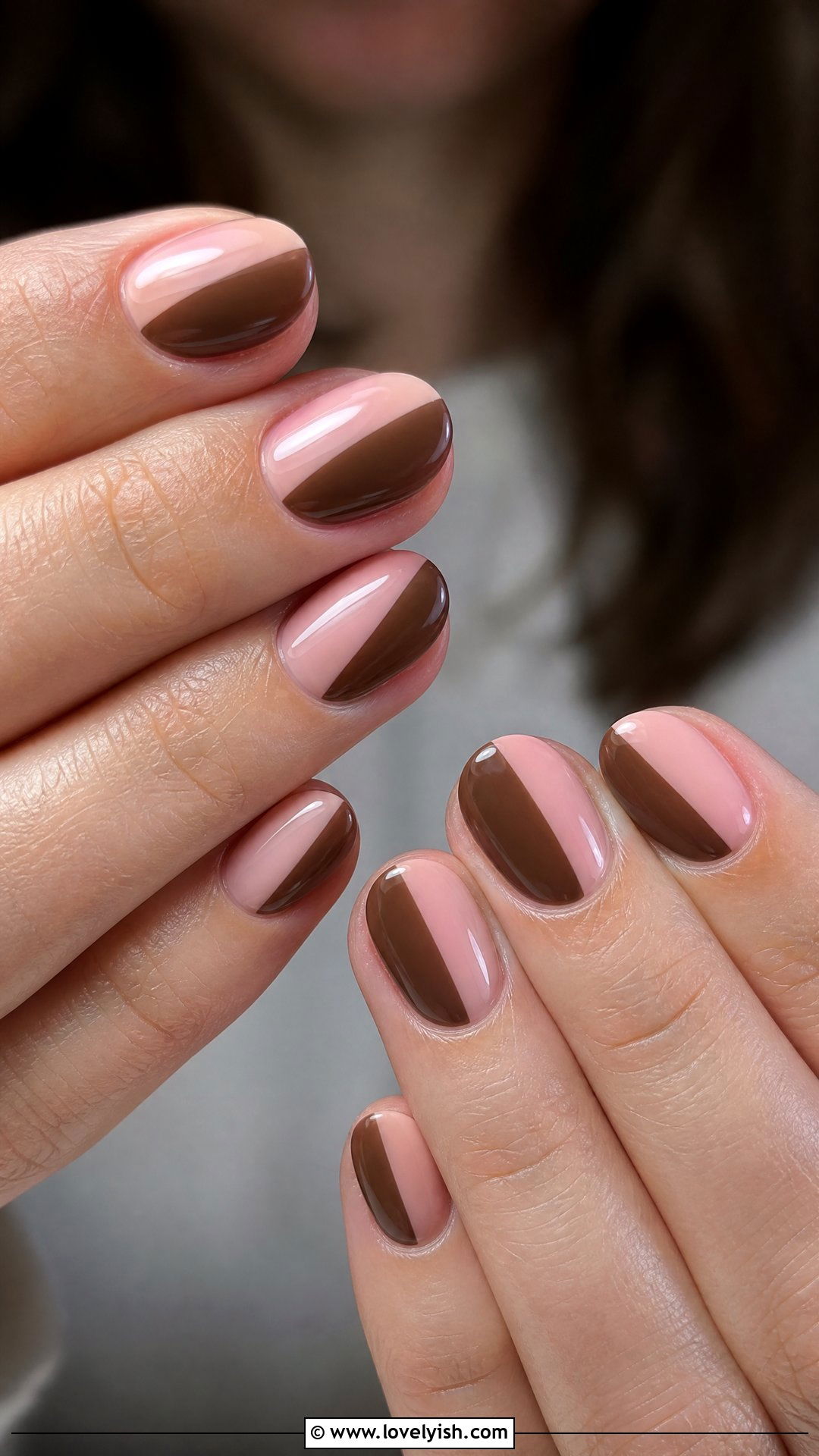 Color Block Short Oval Nails - 50 short oval nails - 50 short oval nails