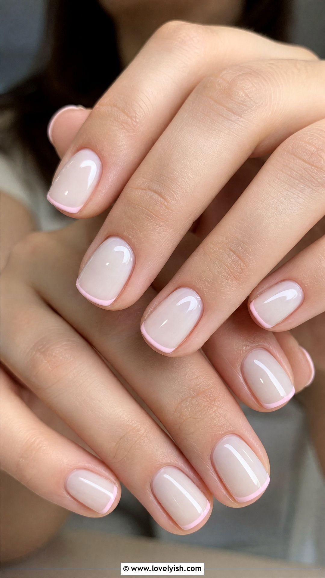 Color Tipped Micro French Nails - 38 simple nail art designs - 38 simple nail art designs