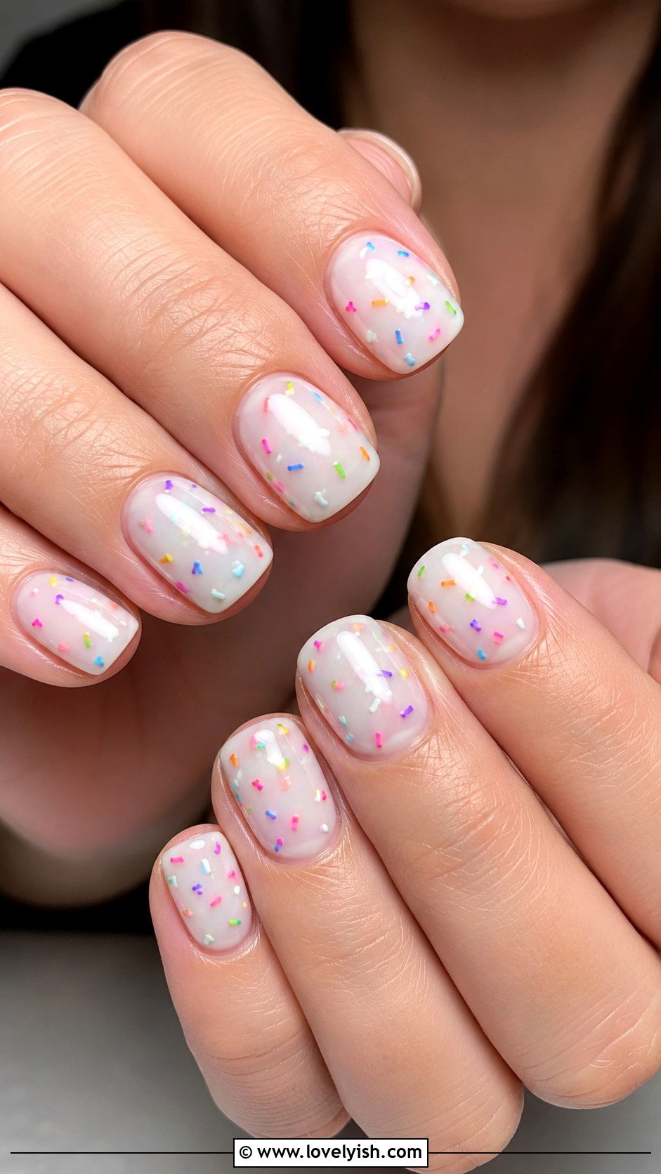 Confetti Sprinkle Birthday Nails - 50 birthday nails - 50 birthday nails