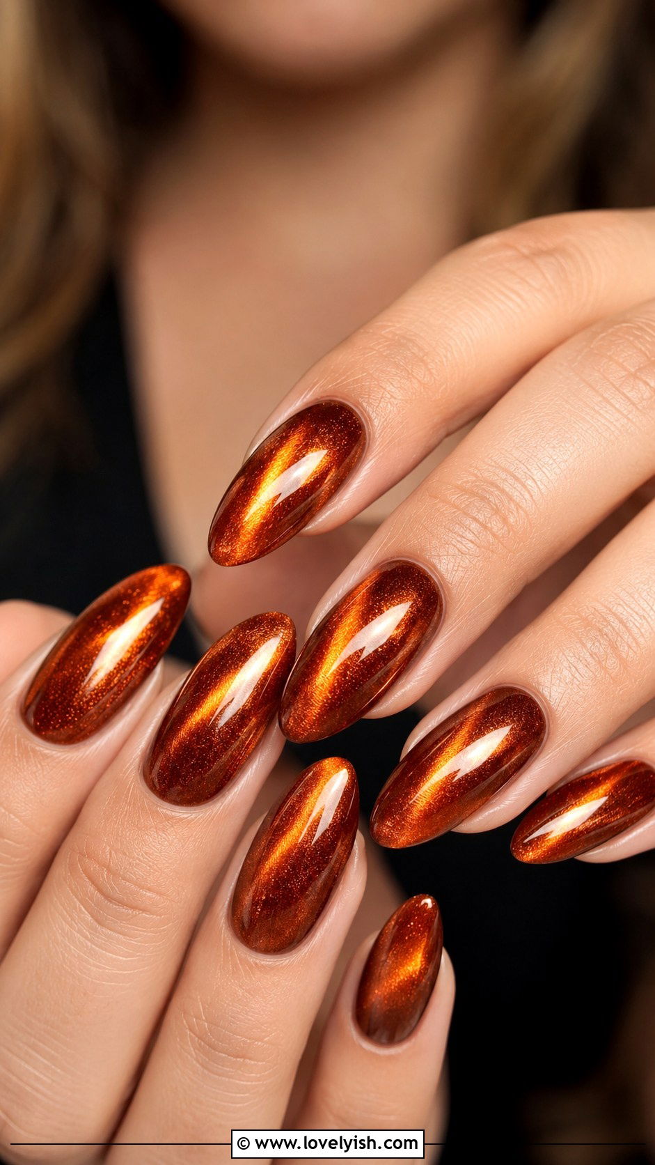 Copper Cat Eye Nails - 38 cat eye nail designs - 38 cat eye nail designs