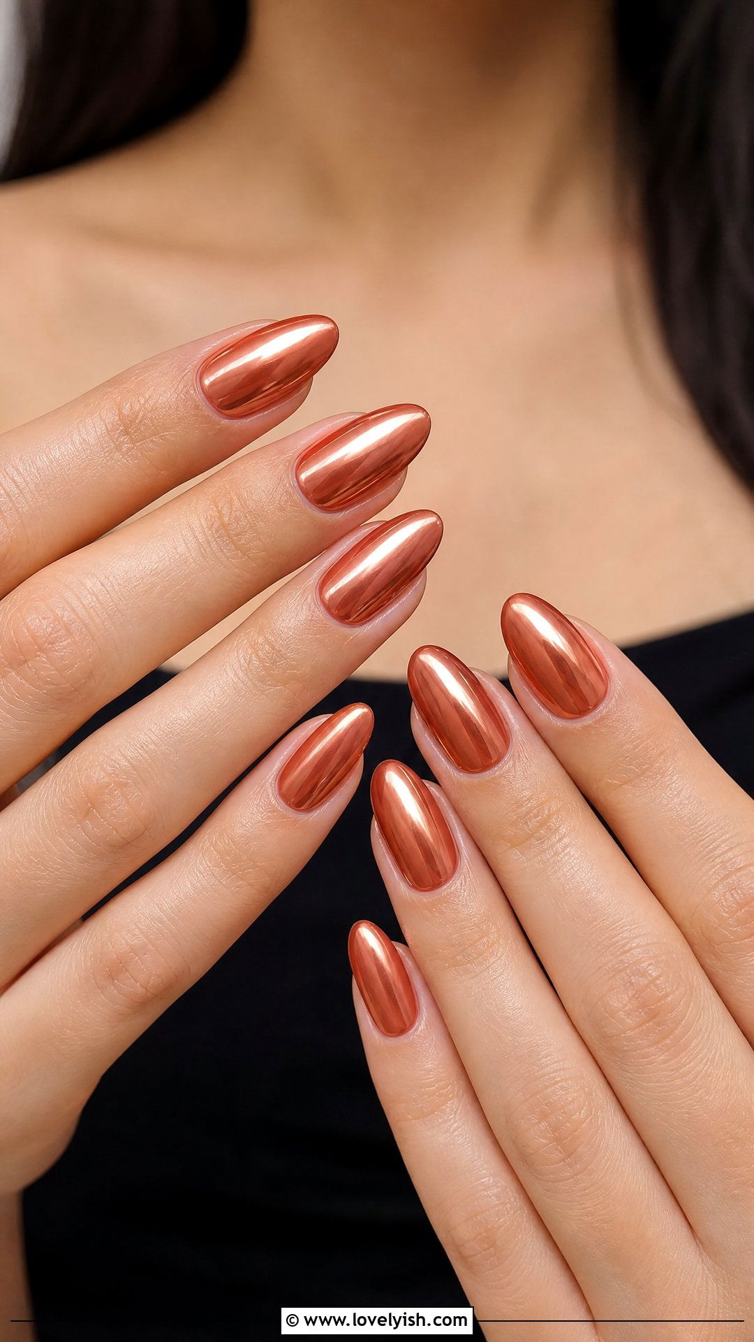 Copper Chrome Nails - 25 chrome nails design ideas - 25 chrome nails design ideas