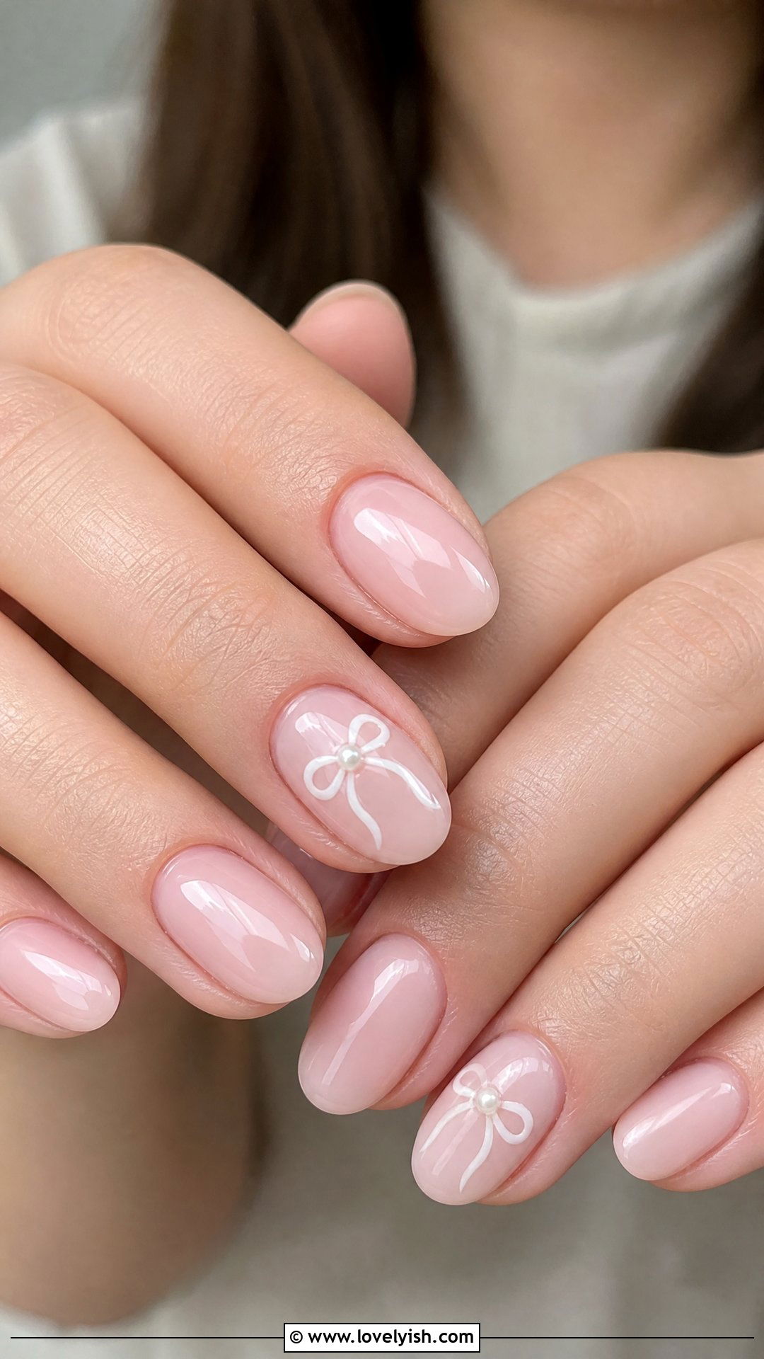 Coquette Bow Accent Nails - 39 nail ideas 2026 - 39 nail ideas 2026