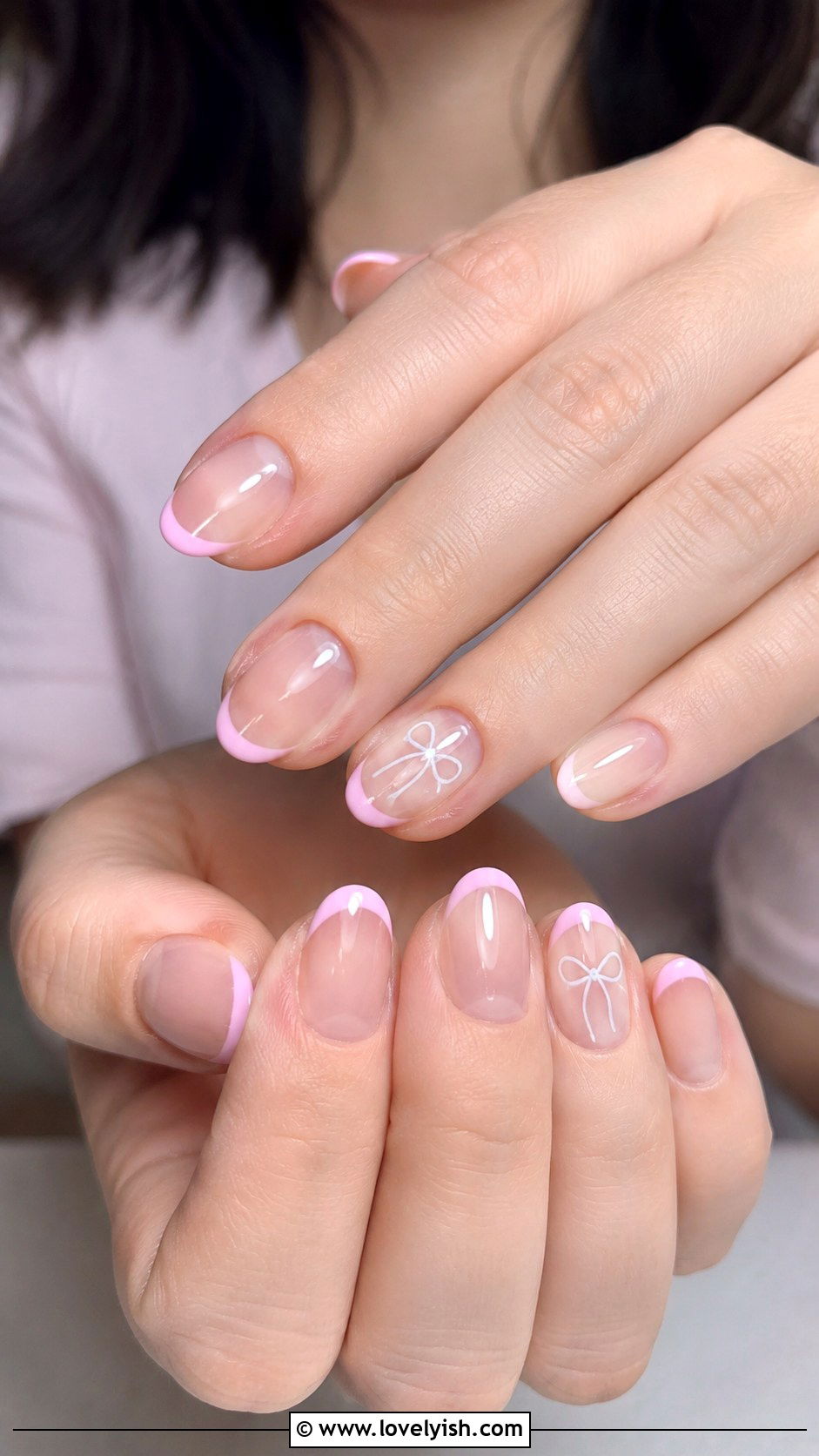 Coquette Bow French Tips - 50 balletcore nails - 50 balletcore nails