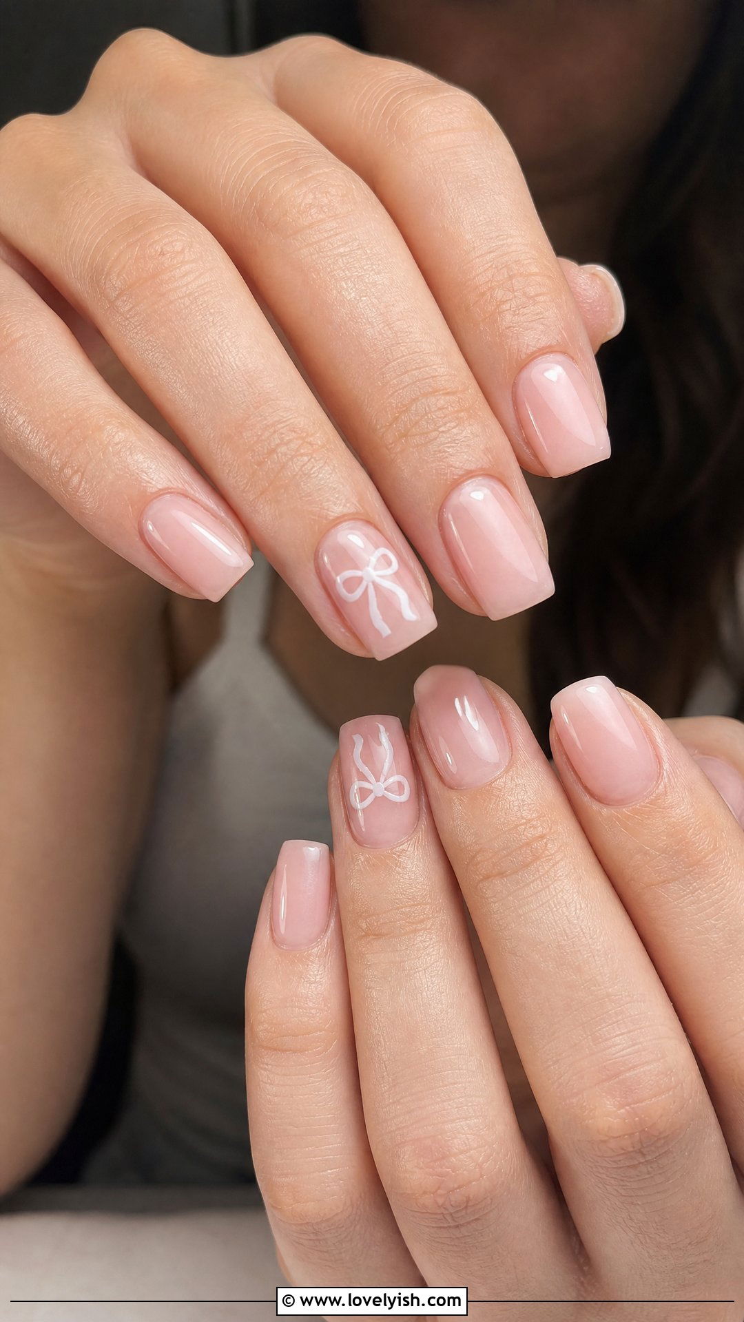 Coquette Bow Short Coffin Nails - 38 short coffin nail designs - 38 short coffin nail designs