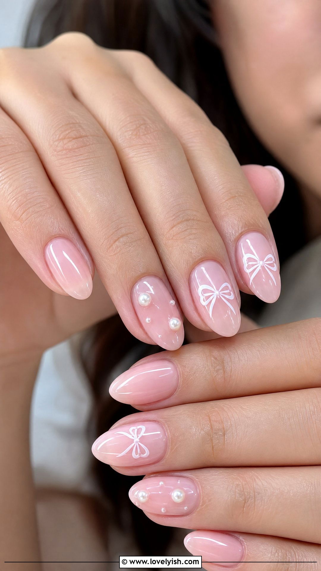 Coquette Pink Bow Nails - 30 nail designs for teens - 30 nail designs for teens