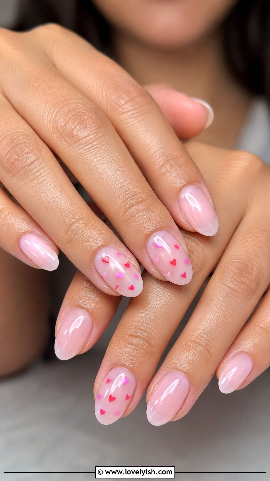 Coquette Pink Heart Nails - 37 nails art ideas - 37 nails art ideas