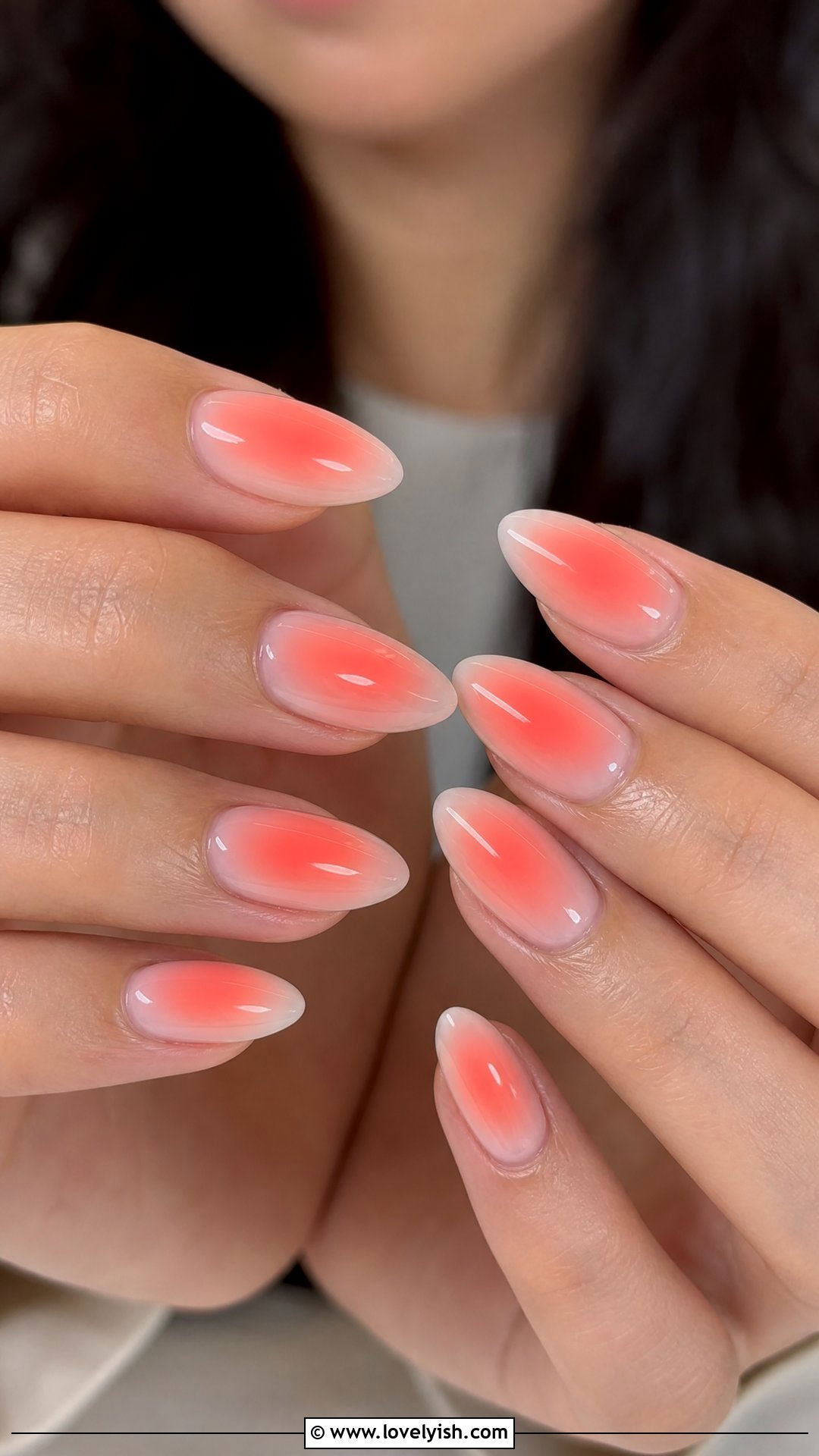 Coral Aura Nails - 50 coral nail designs - 50 coral nail designs