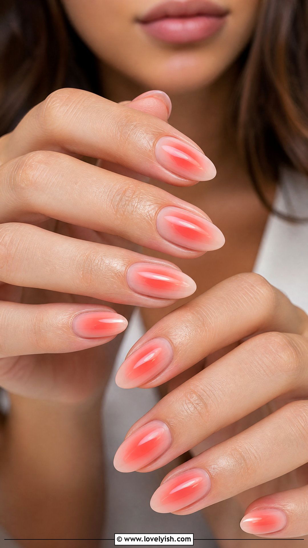 Coral Aura Nails for Summer - 25 aura nail designs - 25 aura nail designs