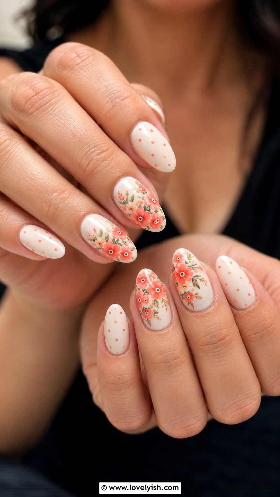 Coral Bouquet Nails - 50 may nails - 50 may nails