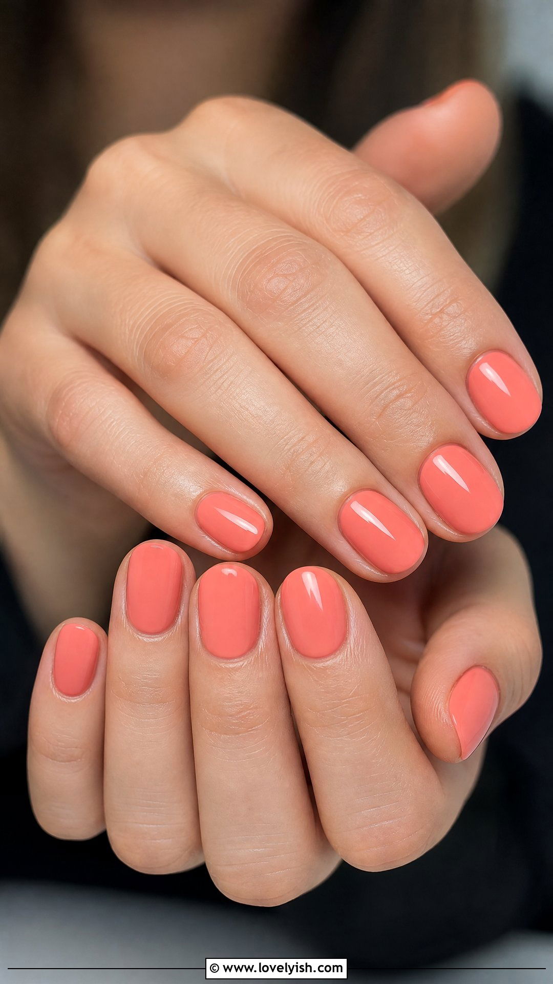 Coral Peach Short Nails - 35 short nails designs - 35 short nails designs