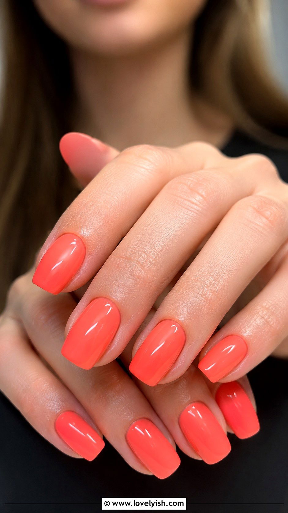 Coral Pink Nails - 25 mothers day nail designs - 25 mother's day nail designs