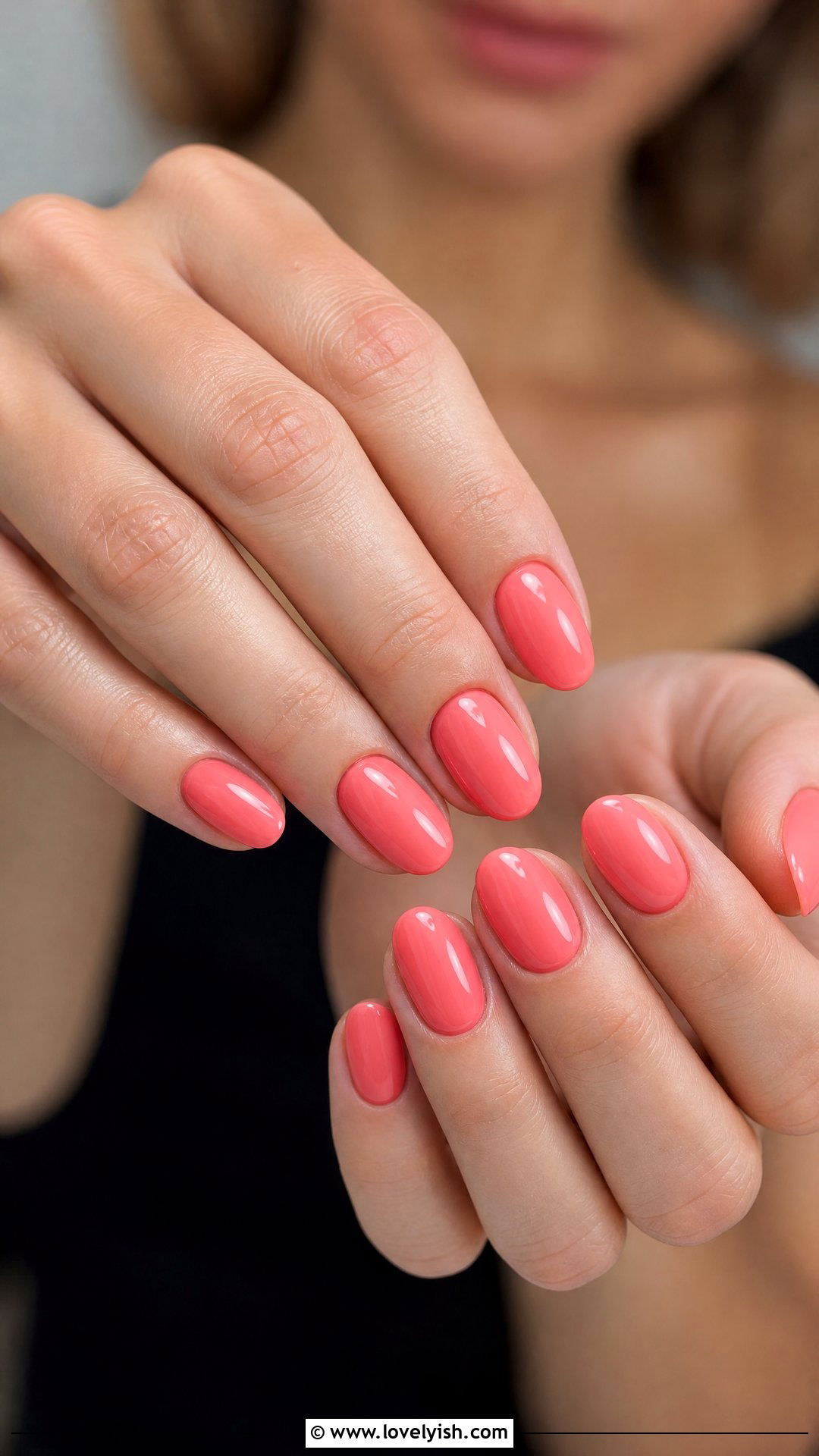 Coral Pink Short Acrylic Nails - 50 short acrylic nails - 50 short acrylic nails
