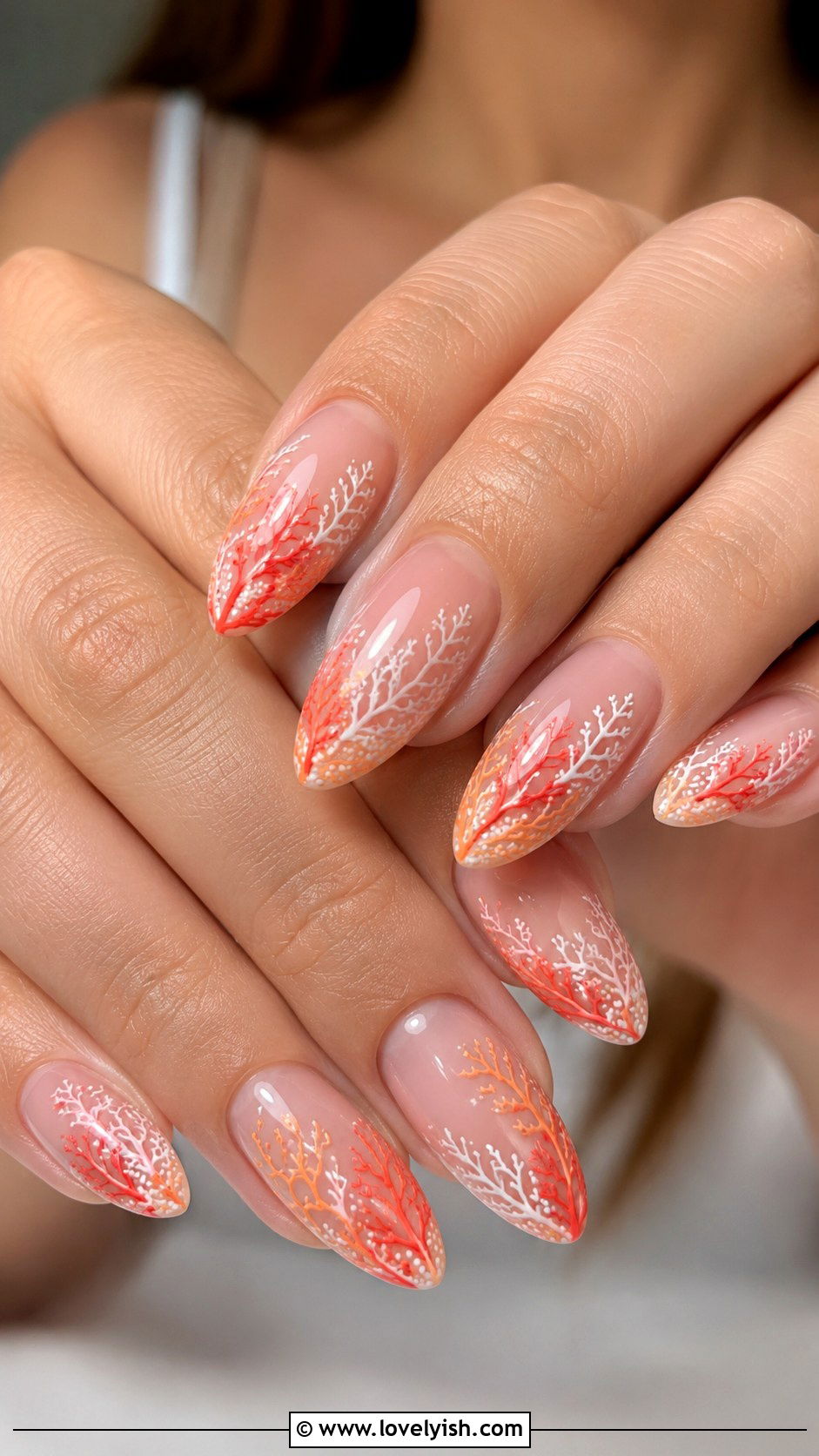 Coral Reef Inspired Nails - 50 beach nails - 50 beach nails