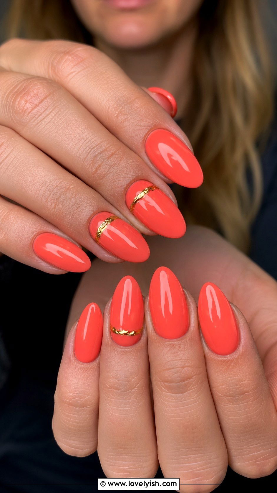 Coral Sunset Acrylic Nails - 33 acrylic nail ideas - 33 acrylic nail ideas