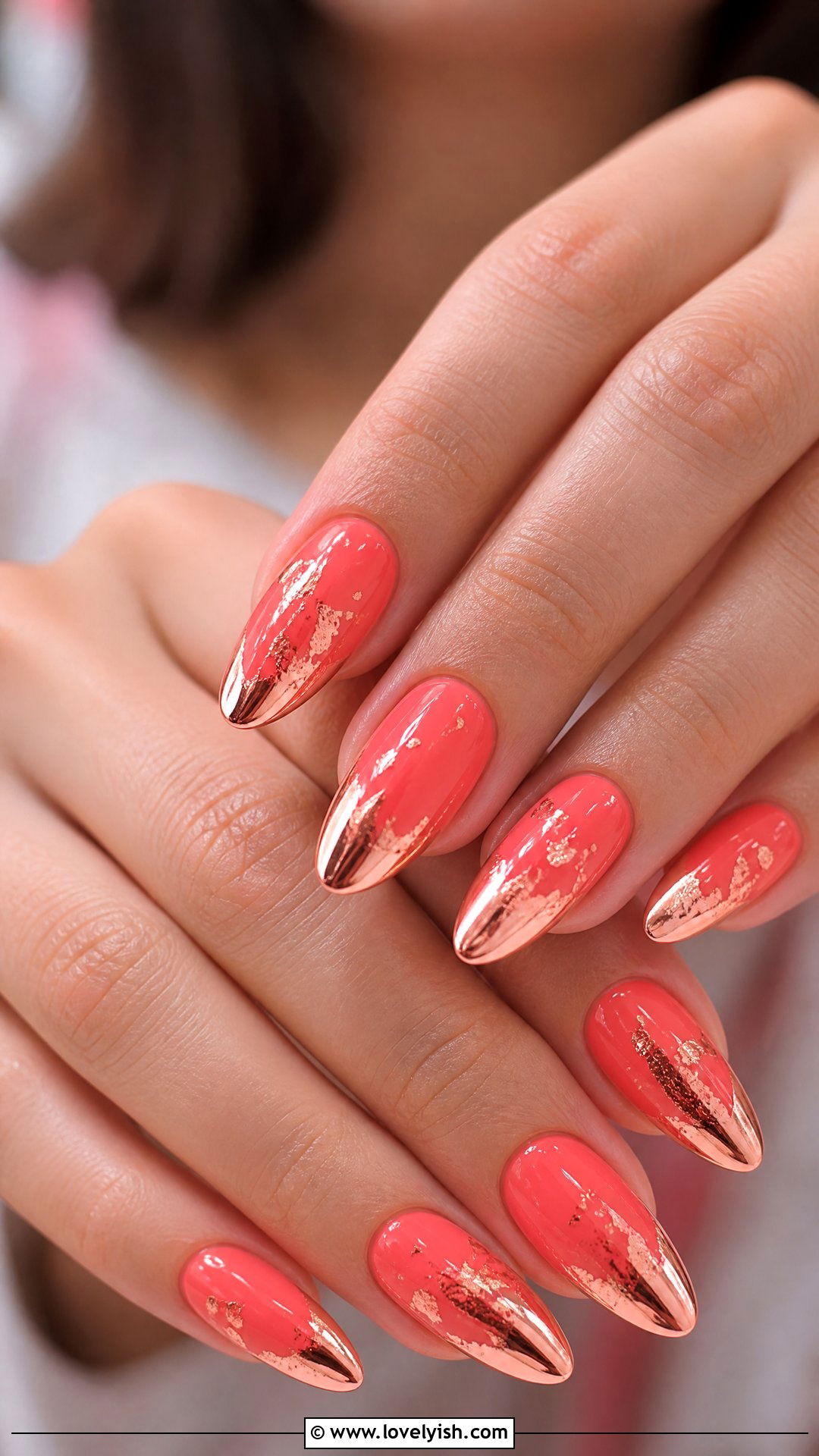 Coral and Rose Gold Nails - 50 rose gold nails - 50 rose gold nails
