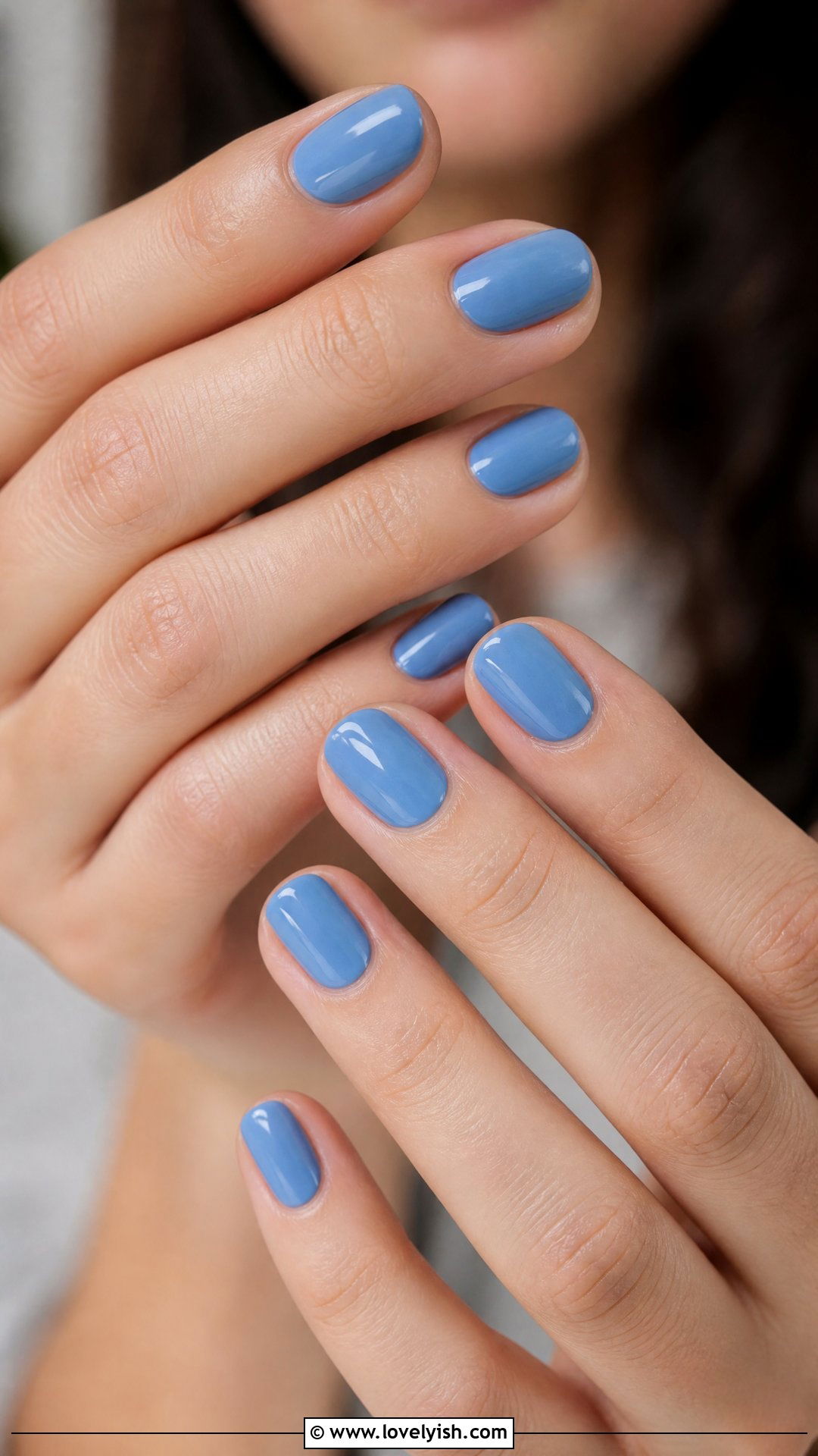 Cornflower Blue Minimalist Nails - 36 nails design 2026 - 36 nails design 2026