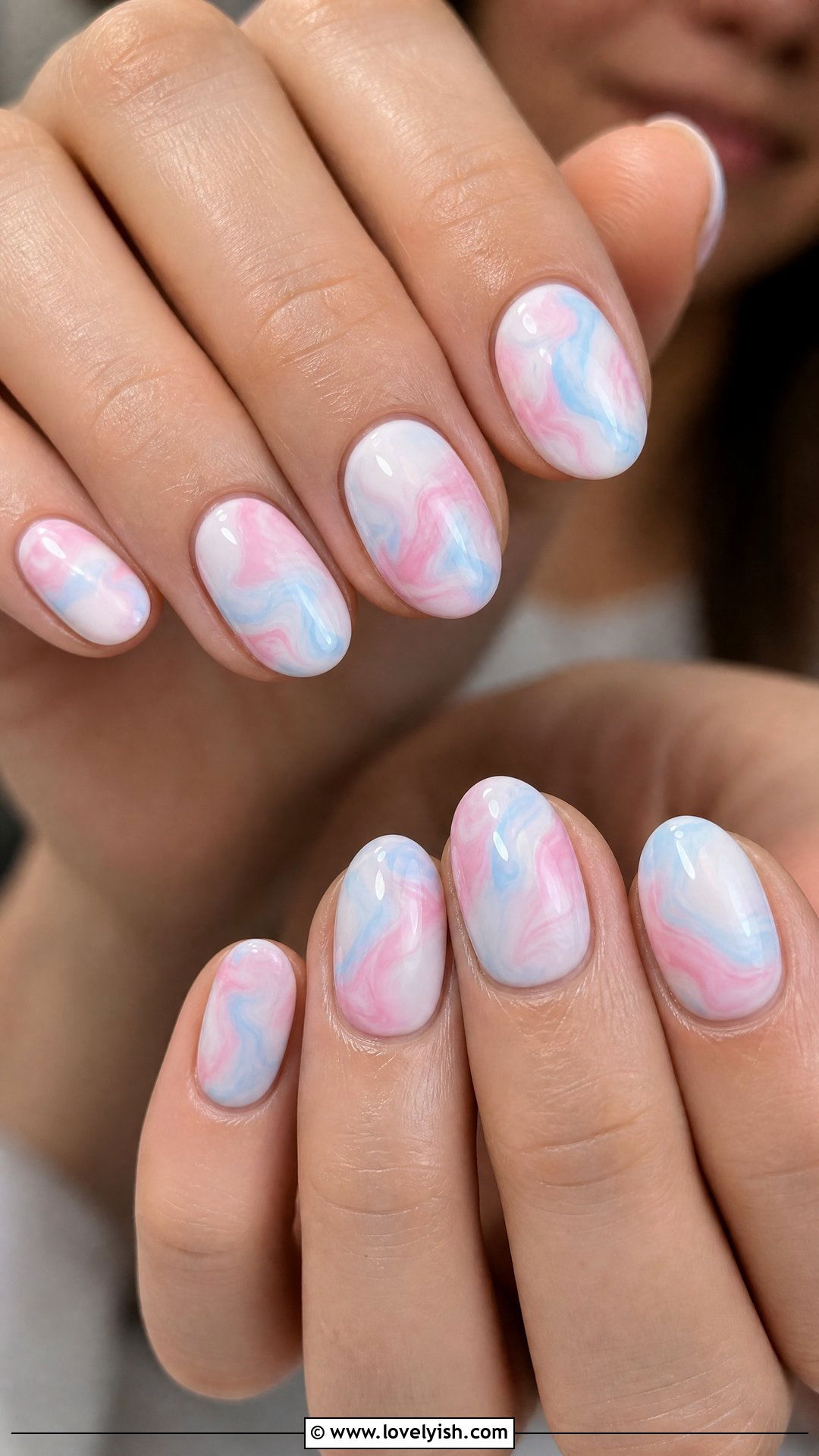 Cotton Candy Swirl Nails - 50 cute nails - 50 cute nails