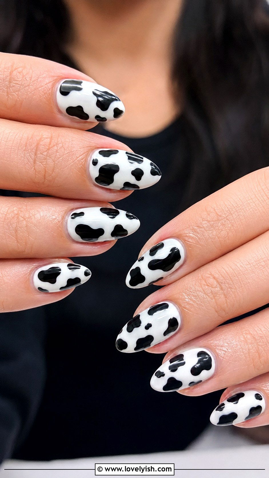 Cow Print Acrylic Nails - 42 acrylic nail designs - 42 acrylic nail designs