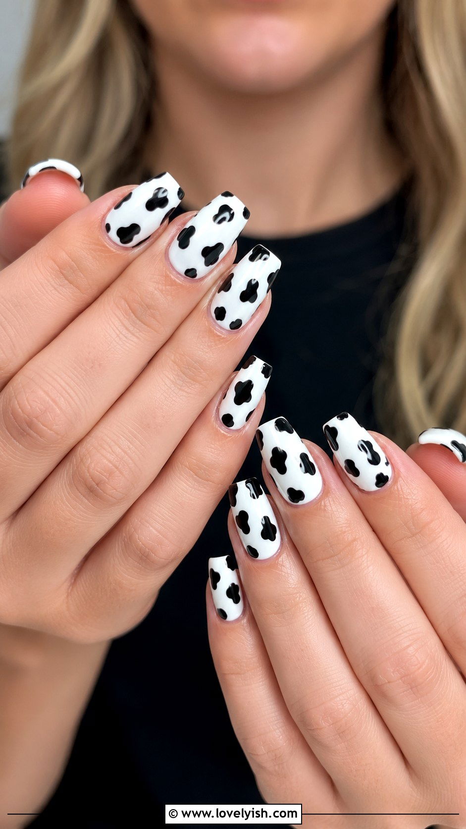 Cow Print Dip Nails - 25 dip nail designs - 25 dip nail designs