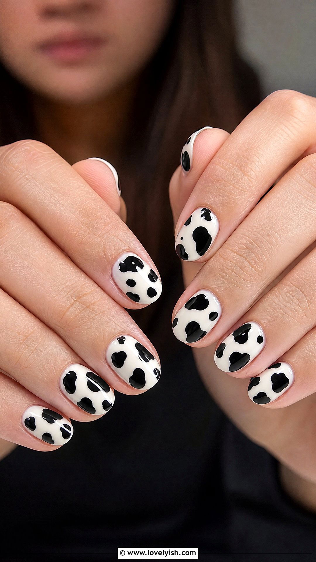 Cow Print Dip Powder Nails - 50 dip powder nails - 50 dip powder nails