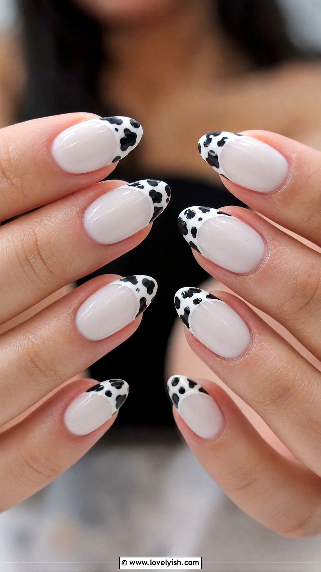 Cow Print French Tip - 50 cute french tip nail designs - 50 cute french tip nail designs
