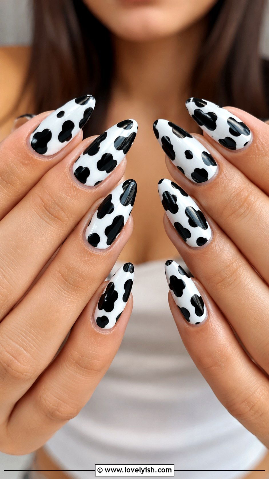 Cow Print Nail Art - 50 diy nail art - 50 diy nail art