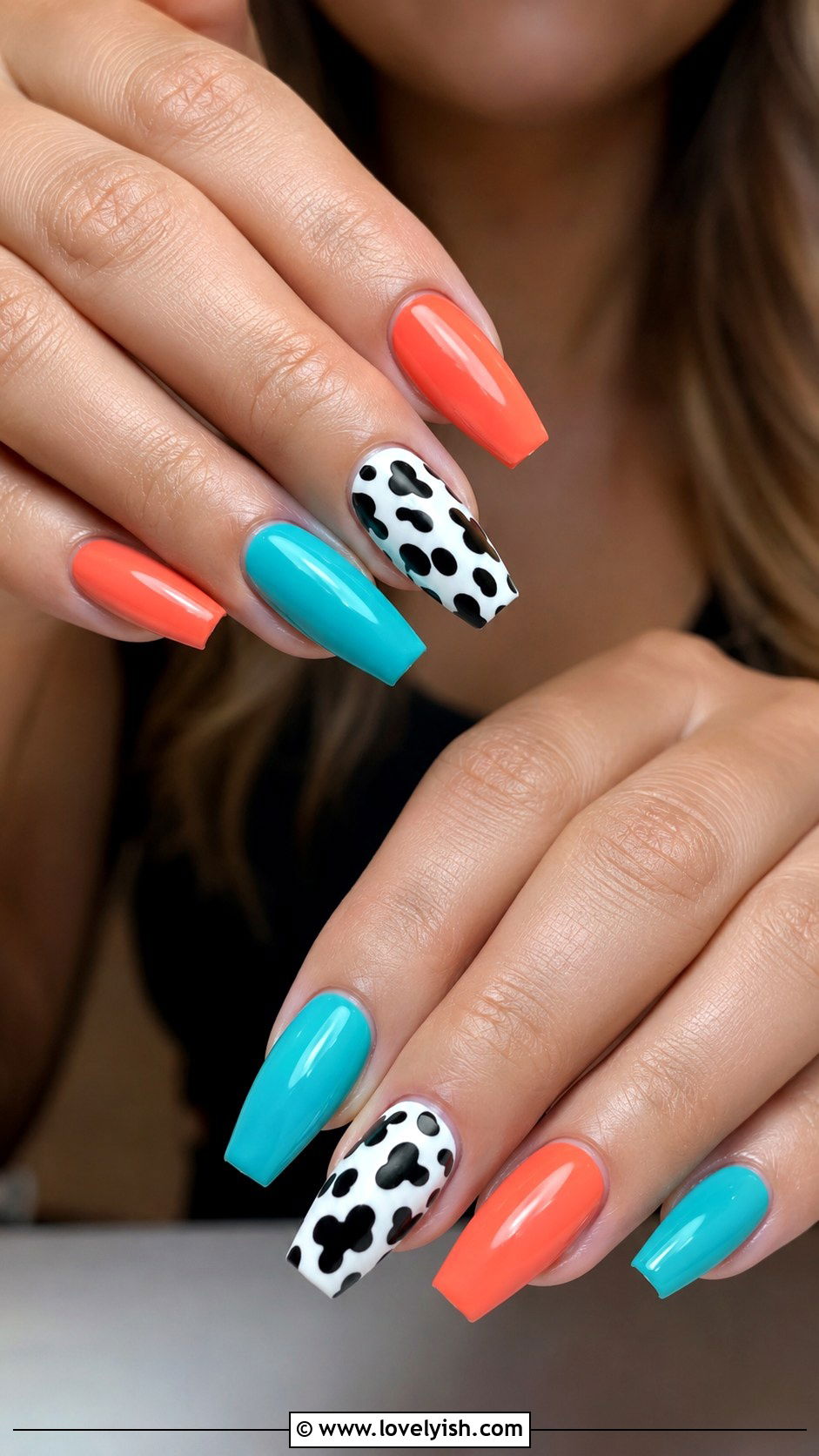 Cow Print Nails on Vacation Set - 50 vacation nails - 50 vacation nails