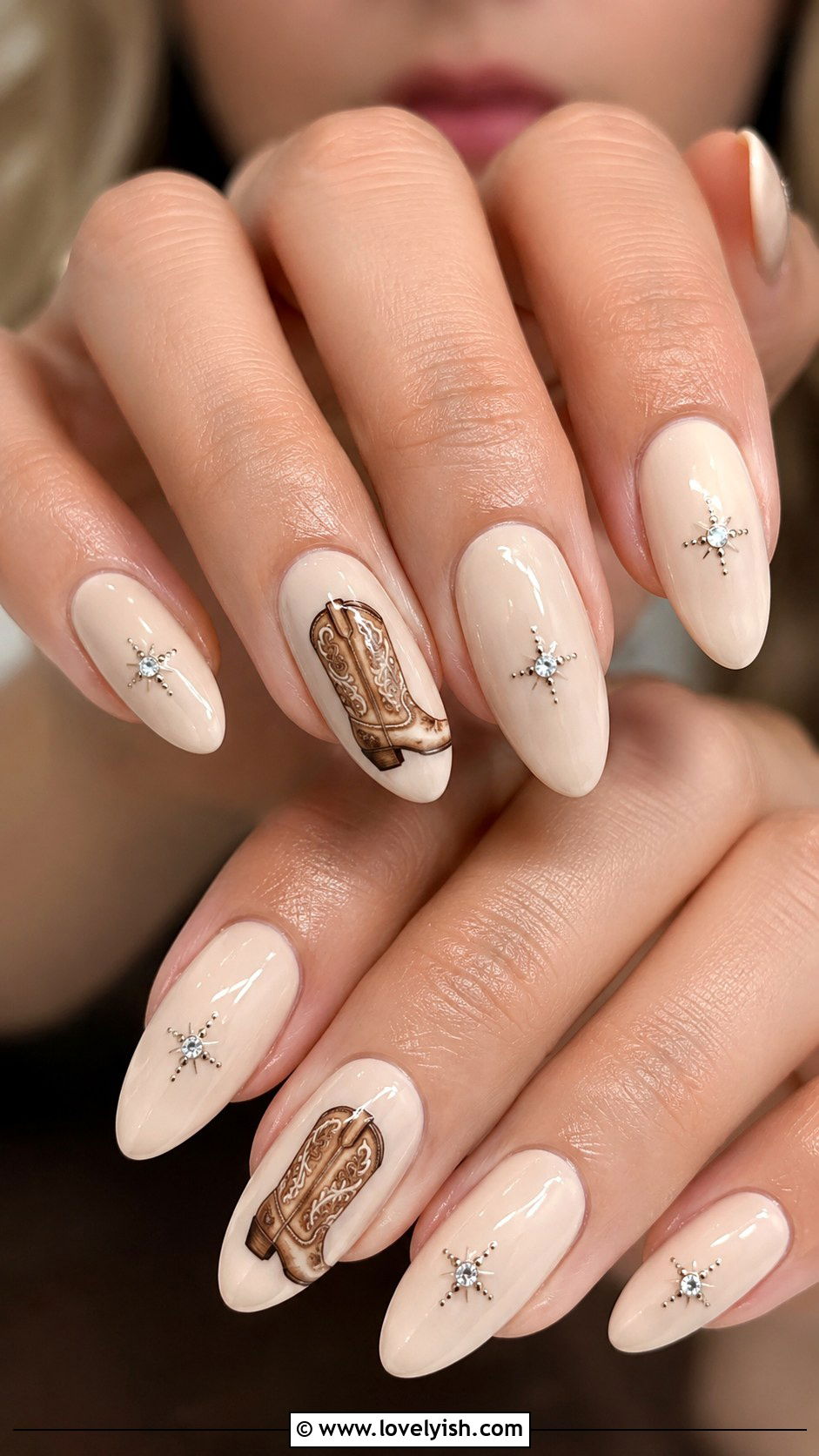 Cowboy Boot Nail Art - 50 western nail designs - 50 western nail designs