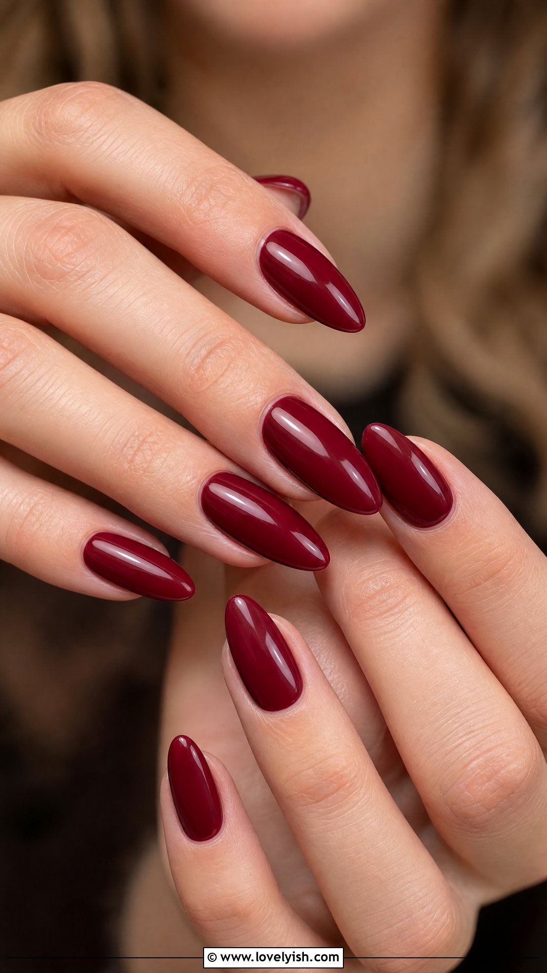 Cranberry Almond Holiday Nails - 50 holiday nails - 50 holiday nails