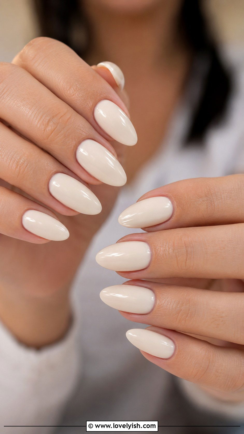 Cream Almond Minimalist Baby Shower Nails - 50 baby shower nails - 50 baby shower nails