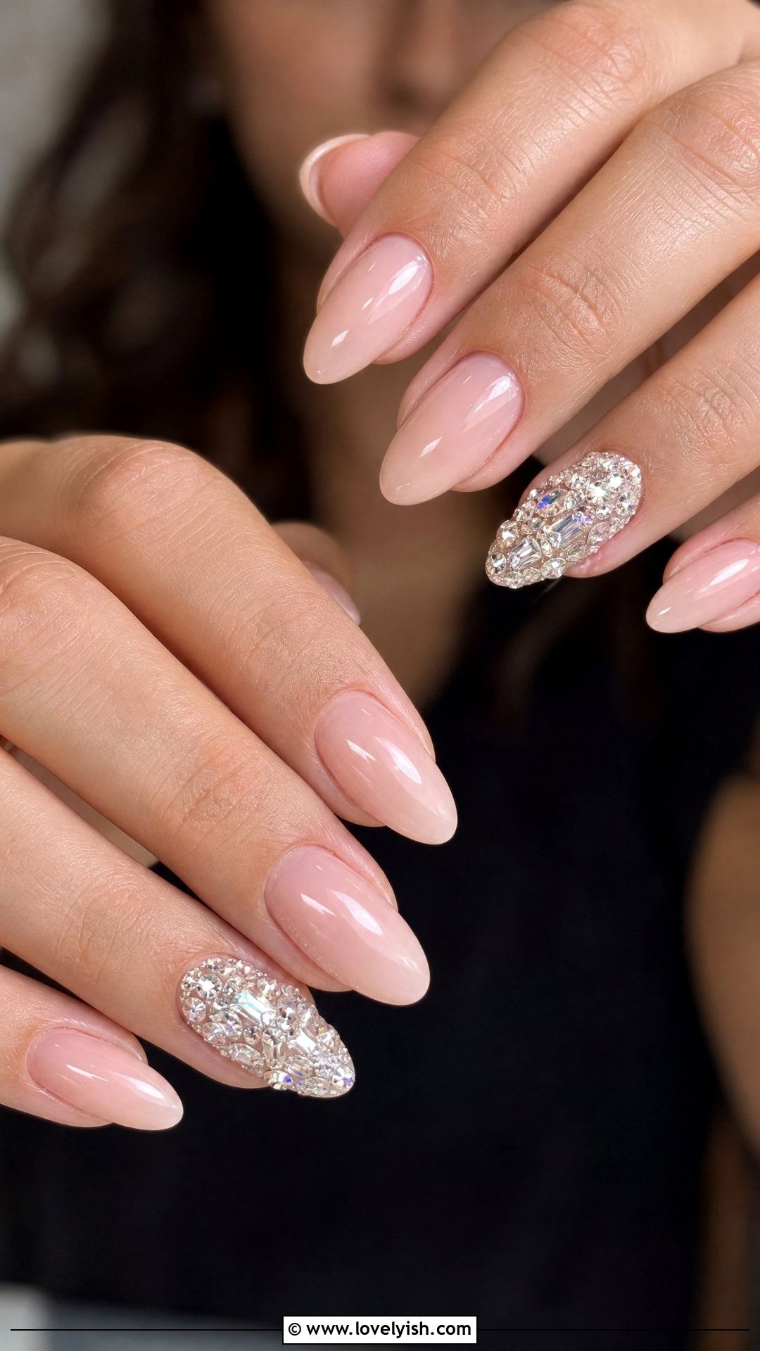 Crystal Cluster Bridal Nails - 50 diamond nails - 50 diamond nails