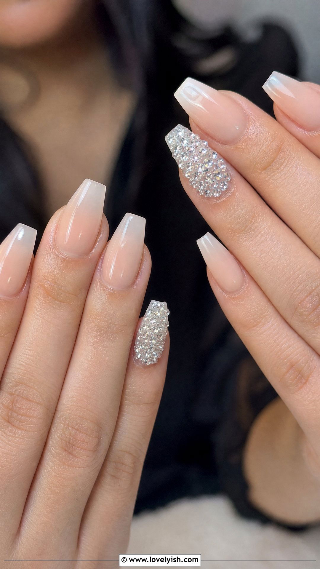 Crystal Encrusted Engagement Nails - 50 engagement nails - 50 engagement nails