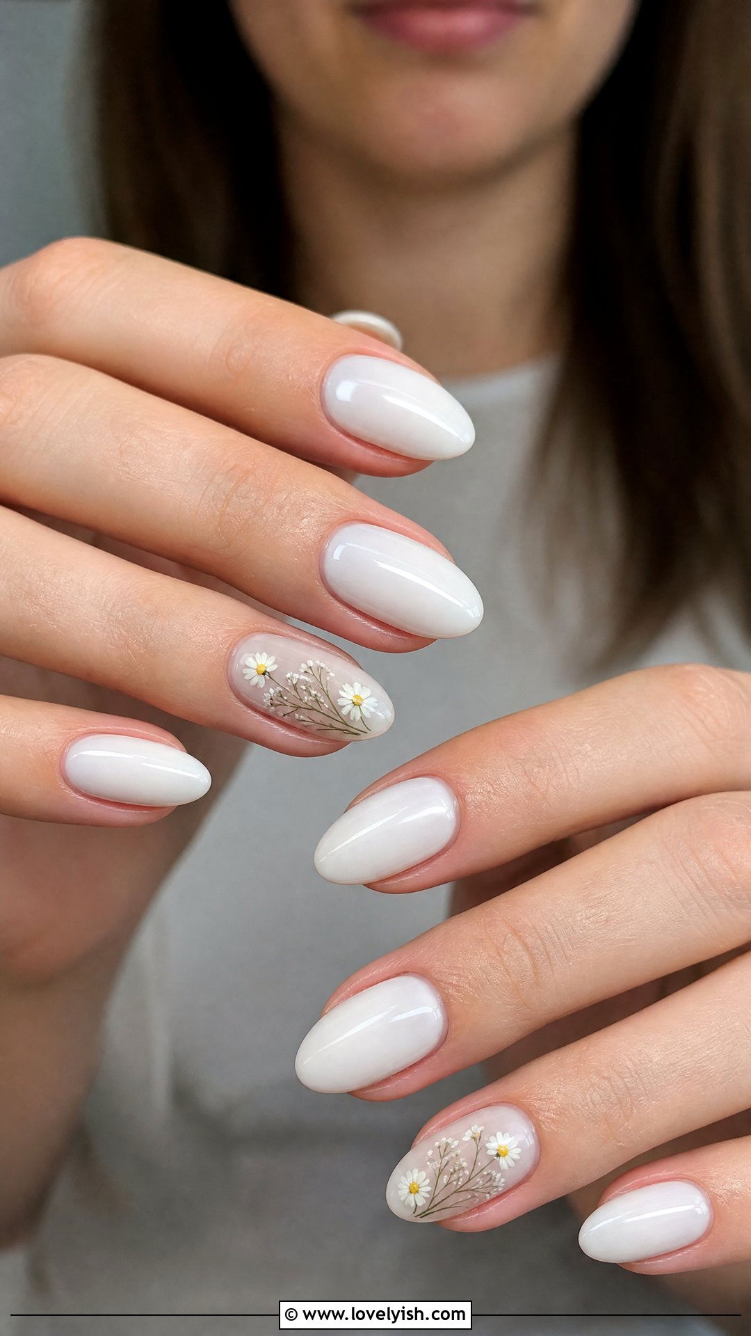 Dainty Floral Almond Nails - 25 almond nail designs - 25 almond nail designs
