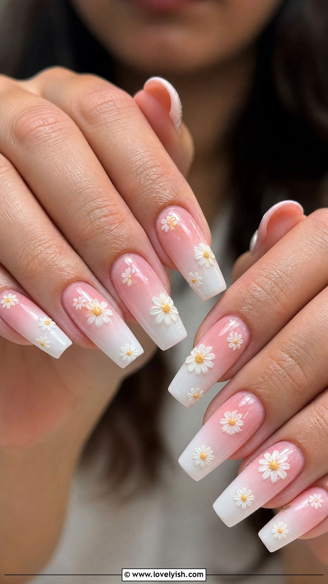 Daisy Ombre Nails - 50 daisy nails - 50 daisy nails