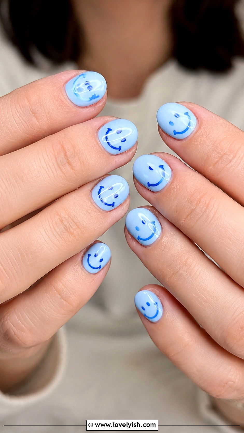 Dark Blue Galaxy Nails - 38 blue nail designs - 38 blue nail designs