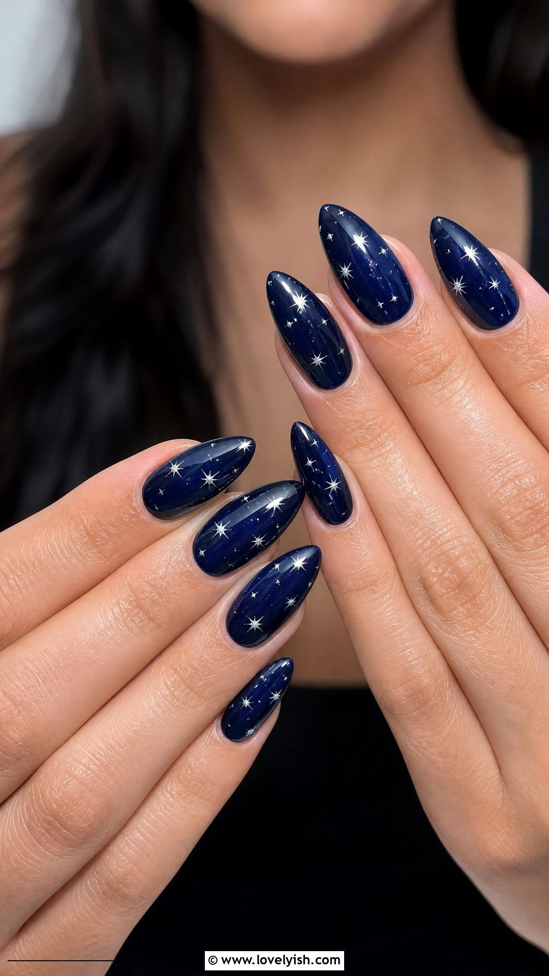 Dark Blue Star Nails - 50 blue nails - 50 blue nails