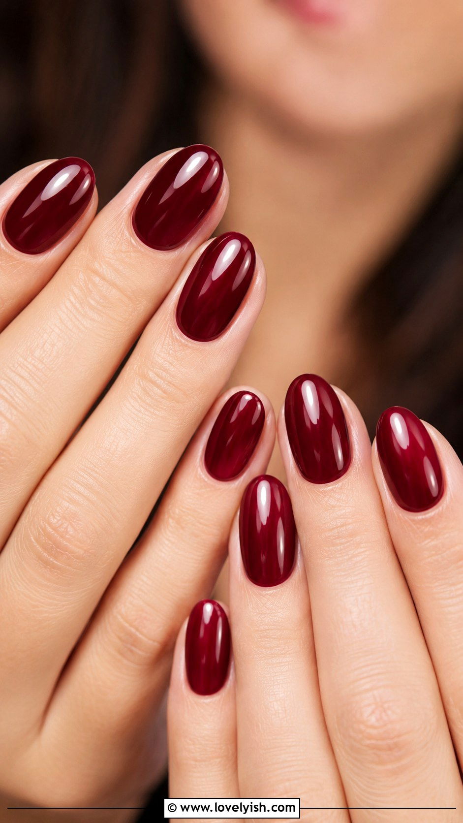 Dark Cherry Oval Nails - 50 oval nails - 50 oval nails
