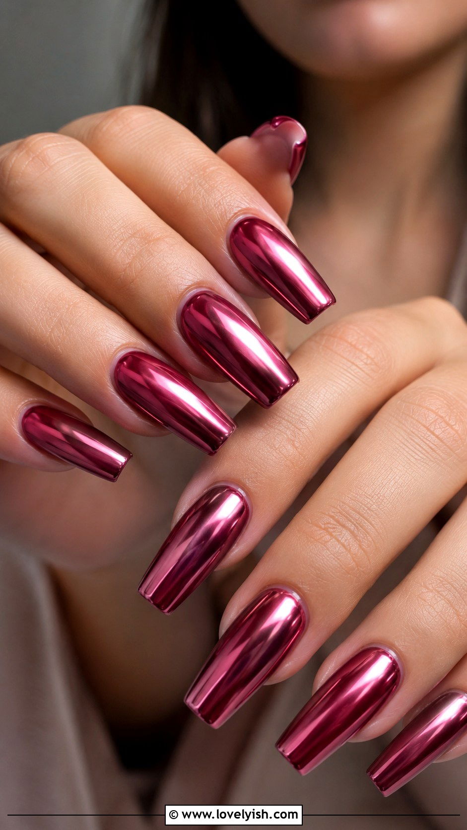 Dark Pink Chrome Nails - 50 pink chrome nails - 50 pink chrome nails