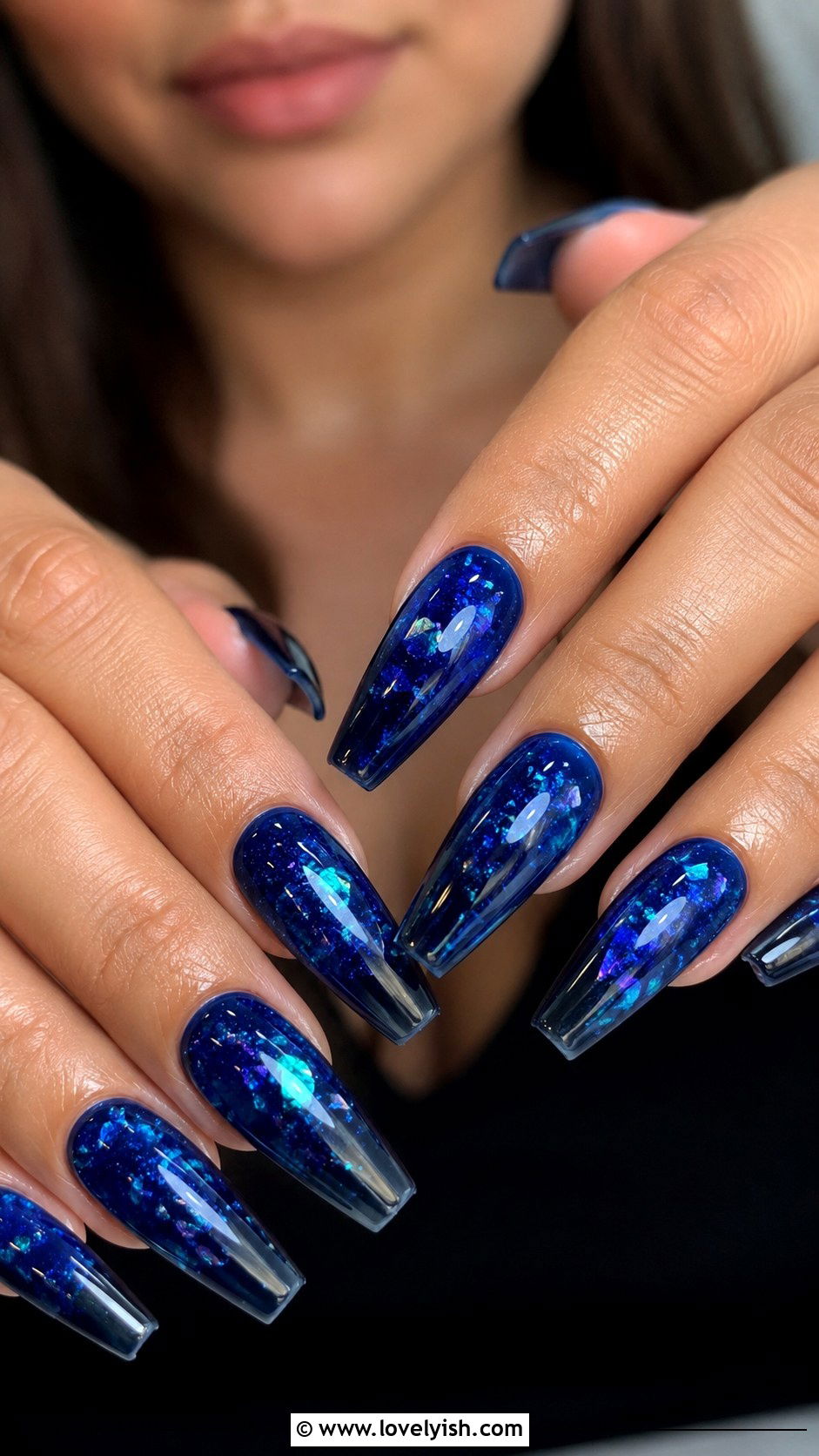 Deep Ocean Blue Mermaid Nails - 50 mermaid nails - 50 mermaid nails
