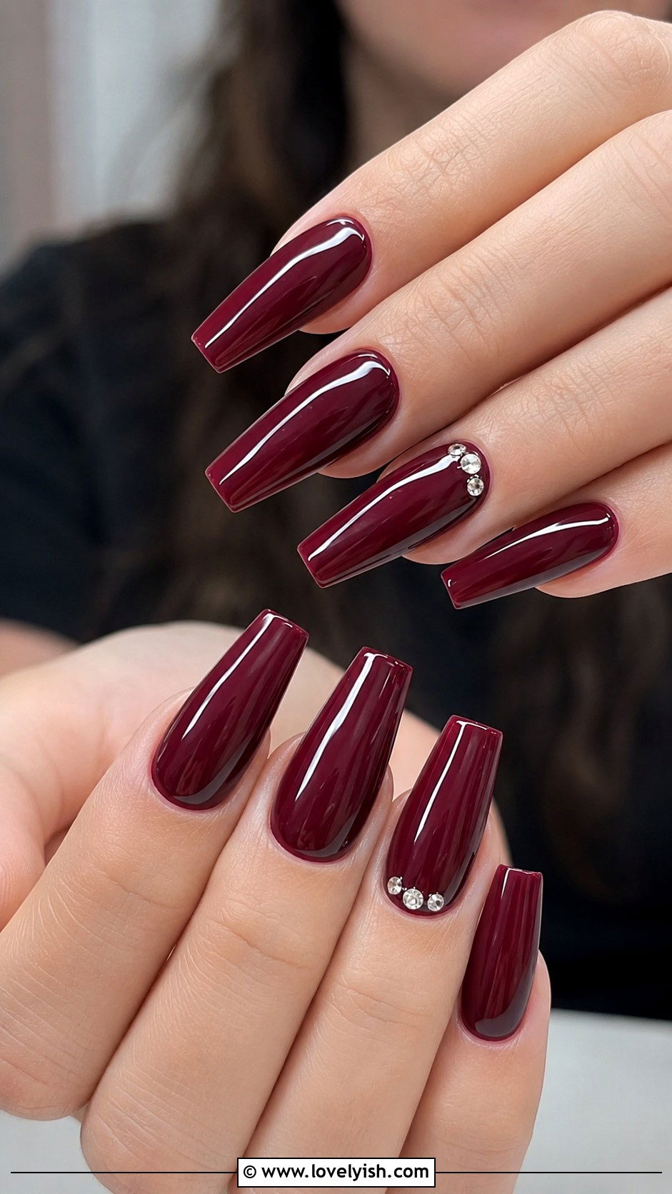 Deep Wine Coffin Nails - 50 wine nails - 50 wine nails
