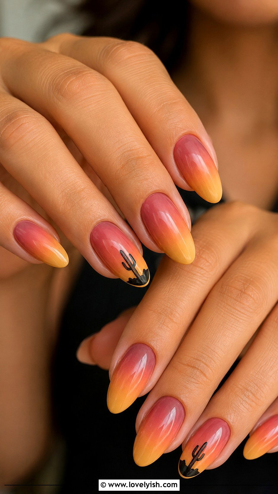 Desert Sunset Ombre Nails - 50 western nail designs - 50 western nail designs