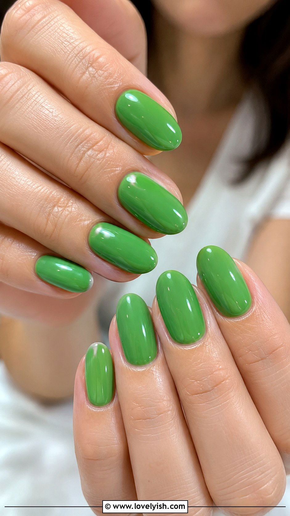 Dewy Grass Green Nails - 50 april nail designs - 50 april nail designs