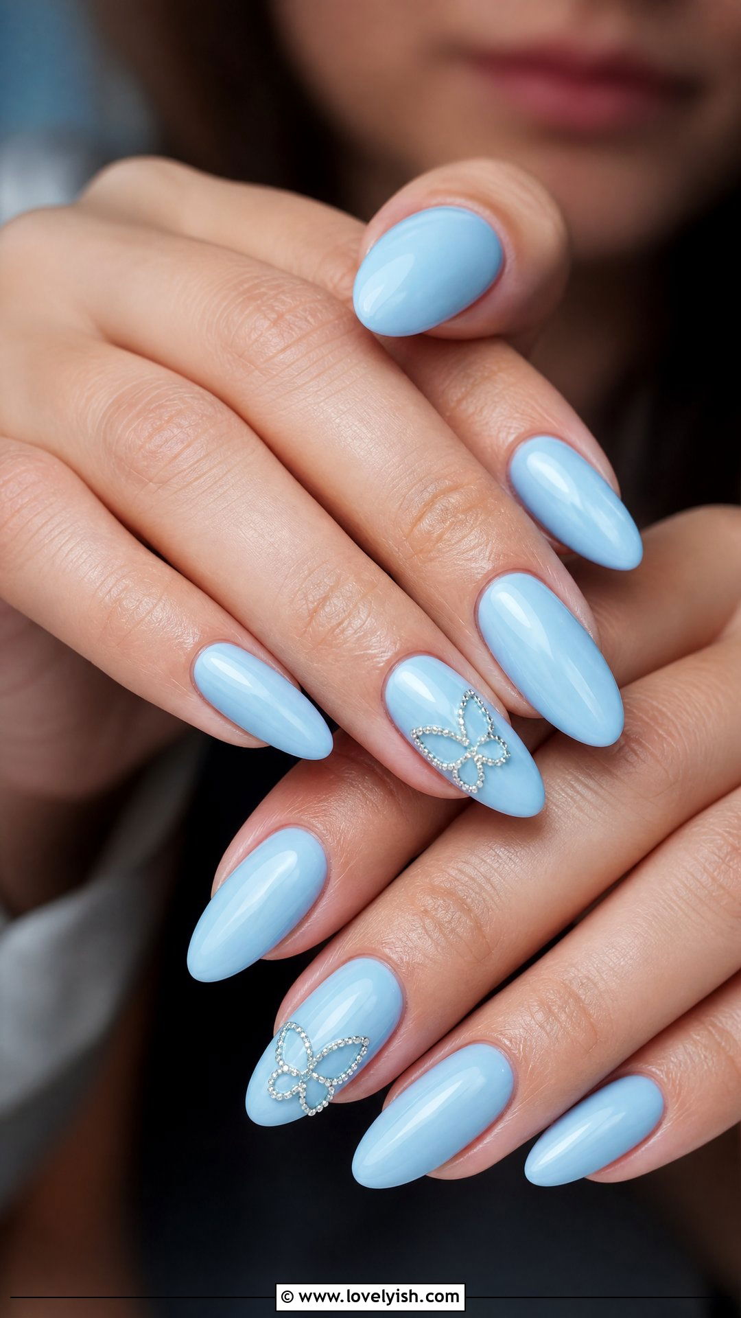 Diamond Butterfly Nails - 50 diamond nails - 50 diamond nails
