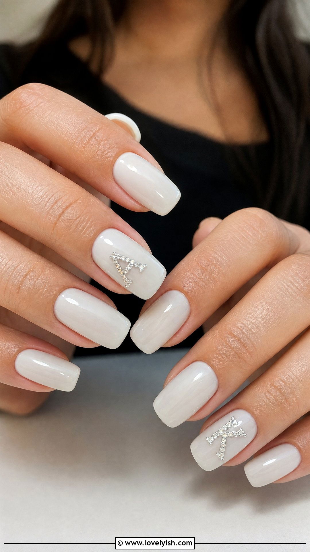 Diamond Initial Letter Nails - 50 diamond nails - 50 diamond nails