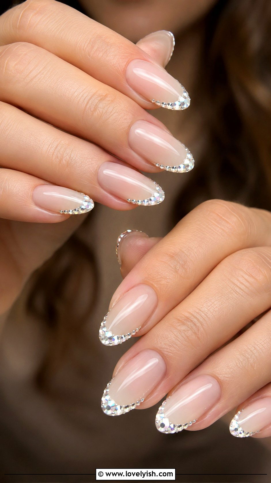 Diamond Tip French Nails - 50 luxury nails - 50 luxury nails
