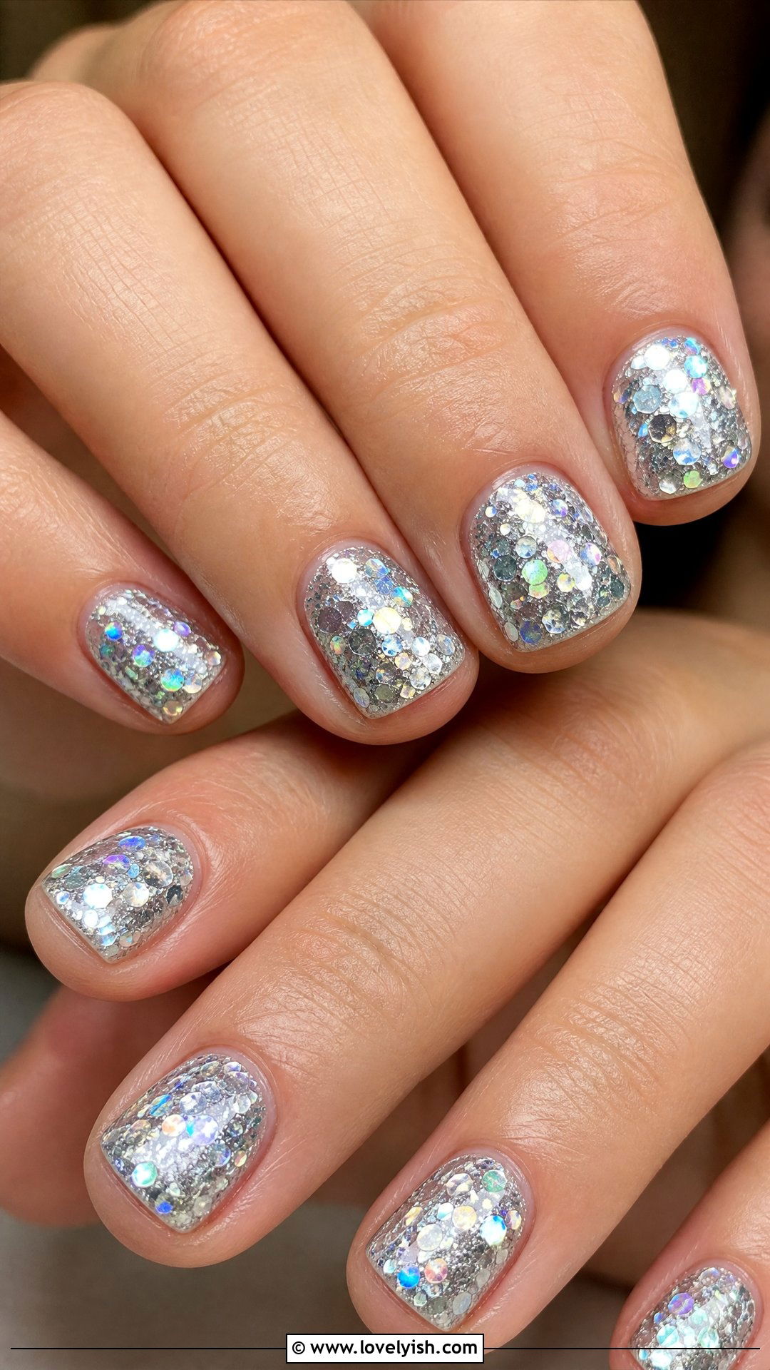 Disco Ball Glitter Nails - 50 crazy nail designs - 50 crazy nail designs