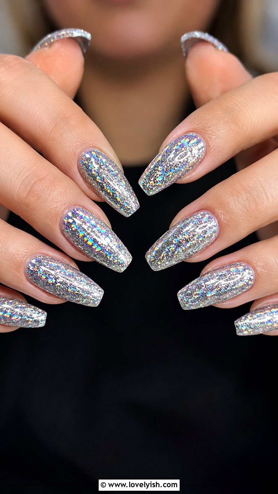 Disco Ball Glitter Prom Nails - 50 prom nails - 50 prom nails