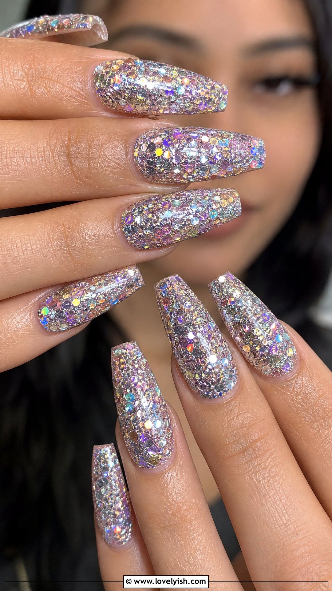 Disco Glitter Nails - 50 cute summer nail designs - 50 cute summer nail designs
