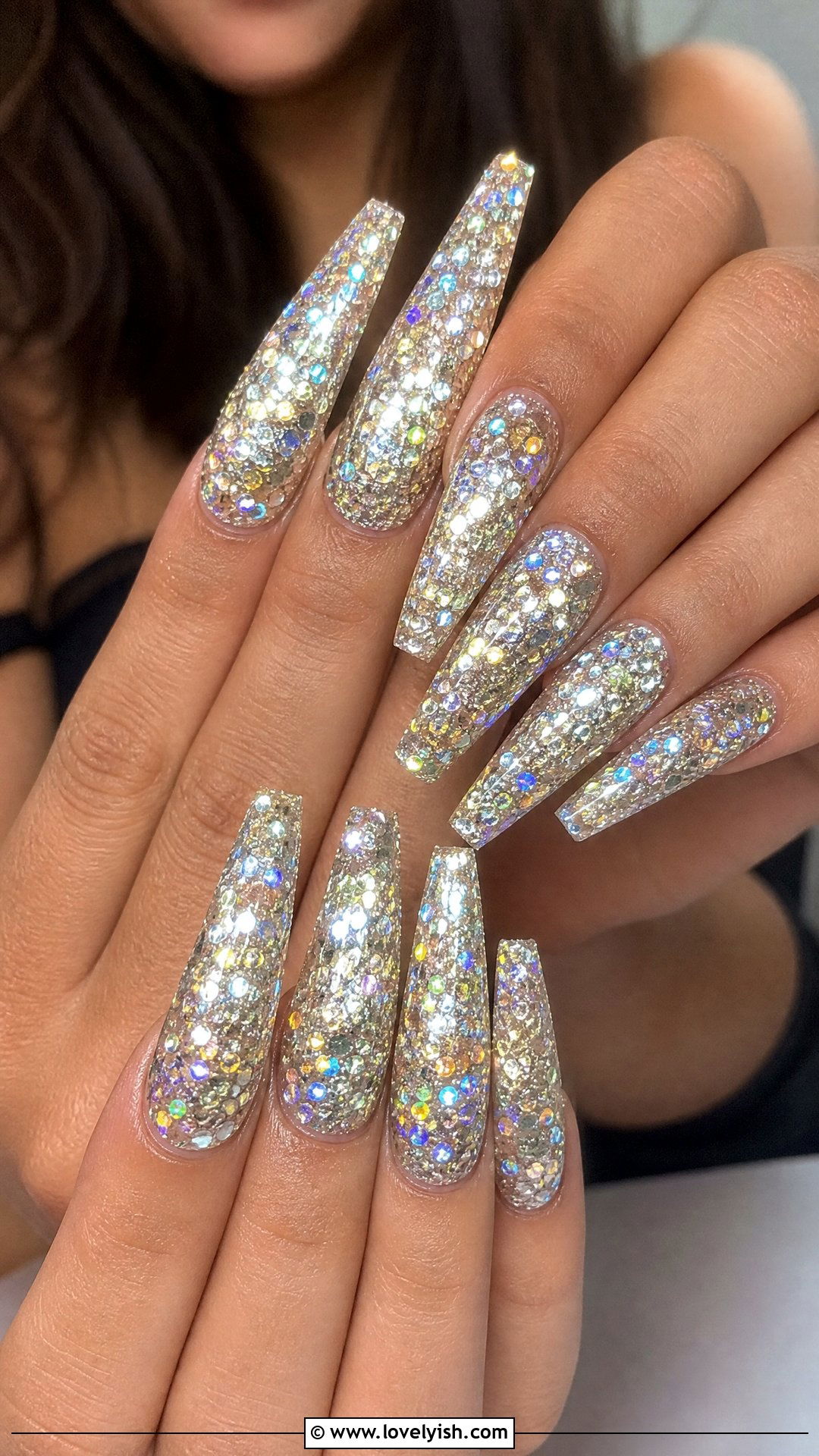 Disco Glitter New Year Holiday Nails - 50 holiday nails - 50 holiday nails